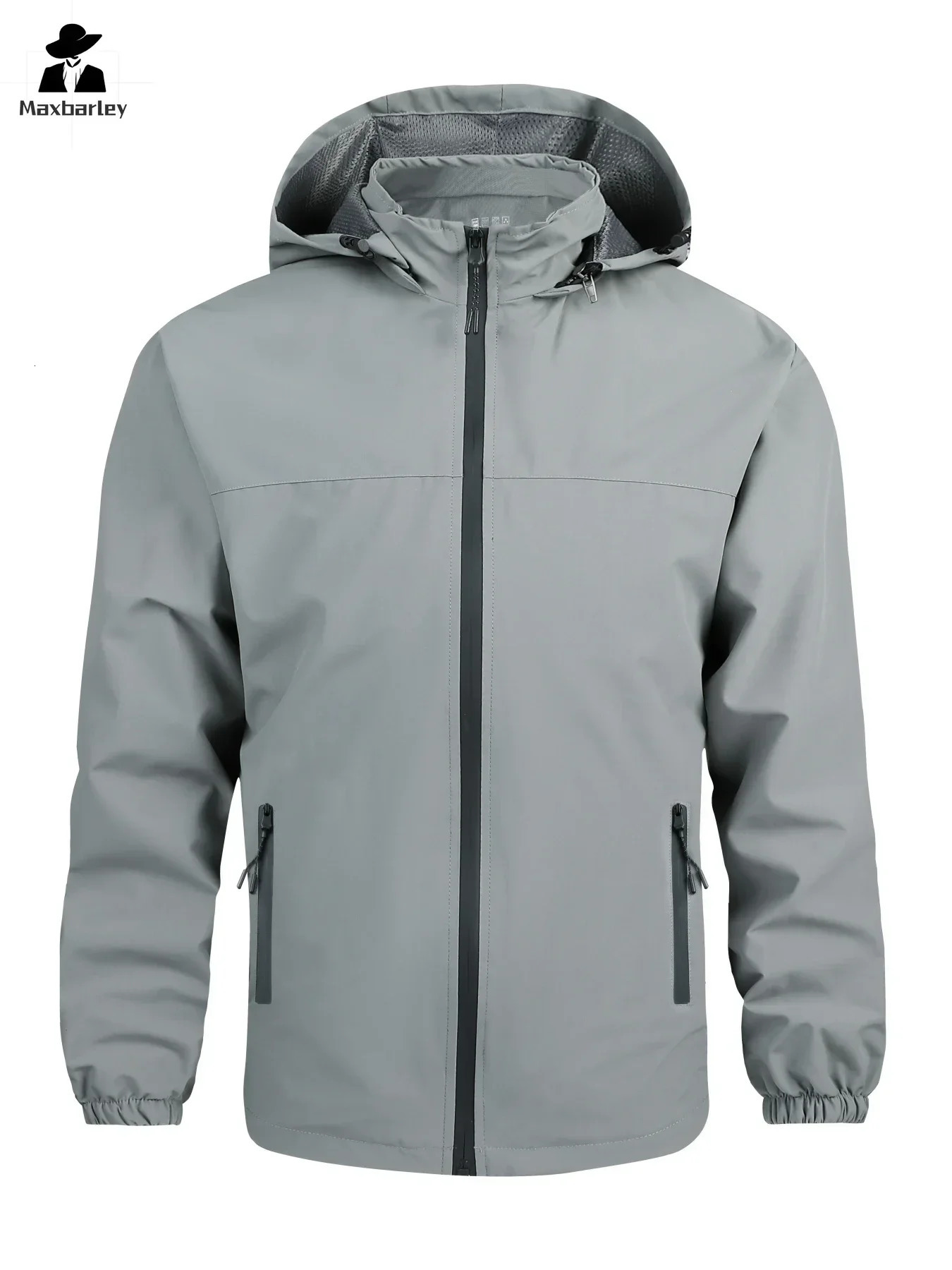 Outdoor Waterproof Windbreaker Mens Detachable Cap Camping Fishing Coat Spring plus size Casual Lightweight Jacket 250113