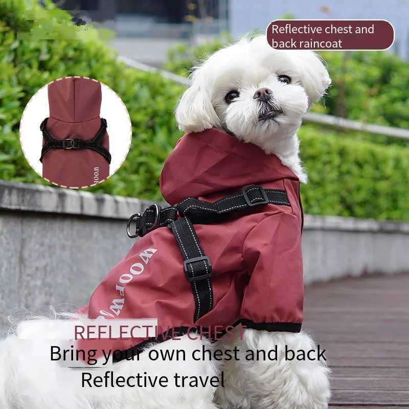 Dog Cat Clothing Waterproof Coat Traction Reflective Design Raincoat Jacket for Small Medium Large DogXJ250121