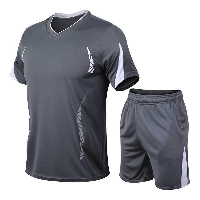 NASA GISS Sports Set Mens Summer Fitness Short sleeved T-shirt Mens Quick Drying Clothes Running Loose Casual Sportswear Large X250129