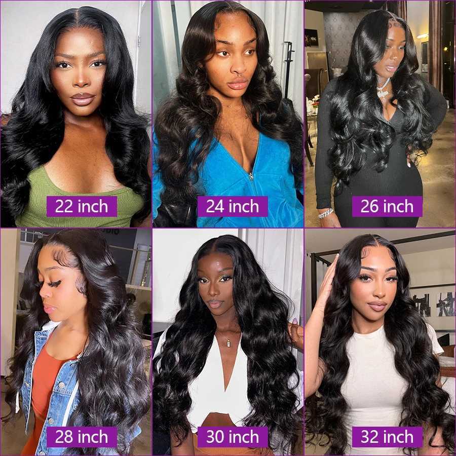 10-40 inch 5 x 5 Lace Clo Body Wave Frontal 3 Bundles With Closuse Only Brazilian Middle Part Human Hair 100% Remy HairXJ250120
