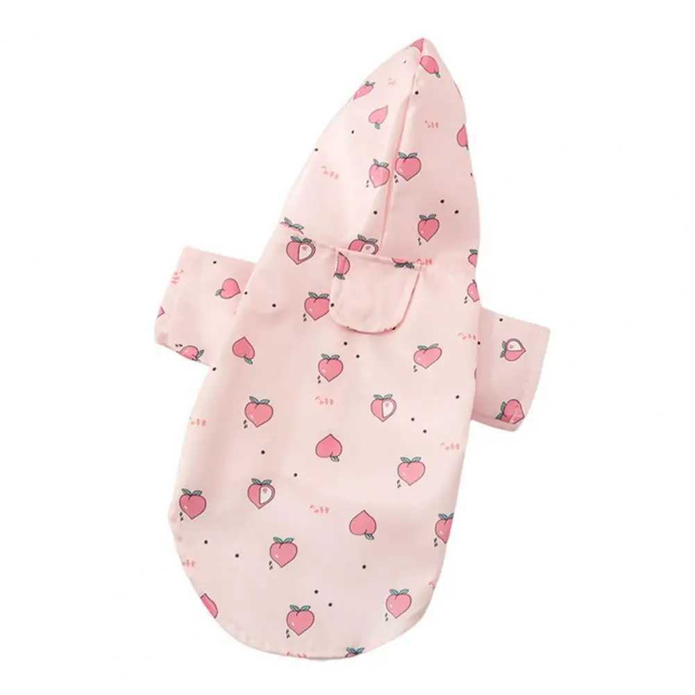 Fastenertape Pet Raincoat Multifunctional Waterproof Pet Raincoat with Hood for Dogs Reflective Print Sunscreen for SmallXJ250121