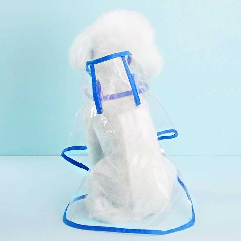 1PC Waterproof Dog Coat Rain Jacket Pet Clothes Puppy Raincoat Transparent Hoody Clothing for DogsXJ250121