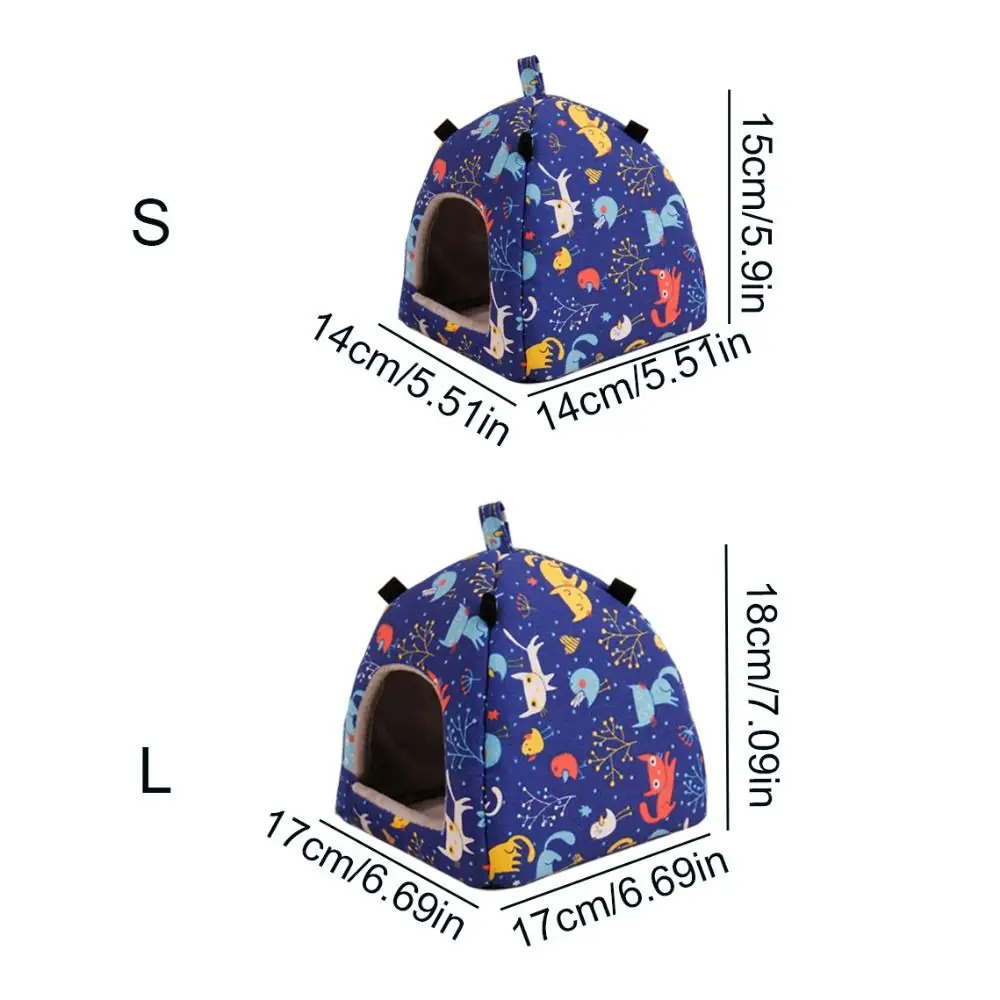 Bird Nest Winter Bed House Shed Hanging Hammock Cage Tent Plush Hamster Hideaway 250121