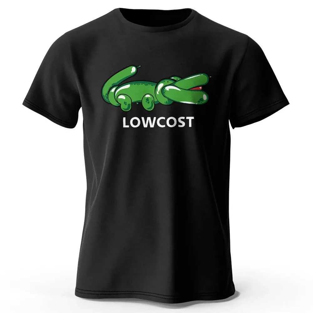 Green Crocodile Print T-shirt Lowcost Crocodile Funny Graphic Mens Short Sleeve Oversized Tee Shirt Men Woman Clothing SummerXJ250117