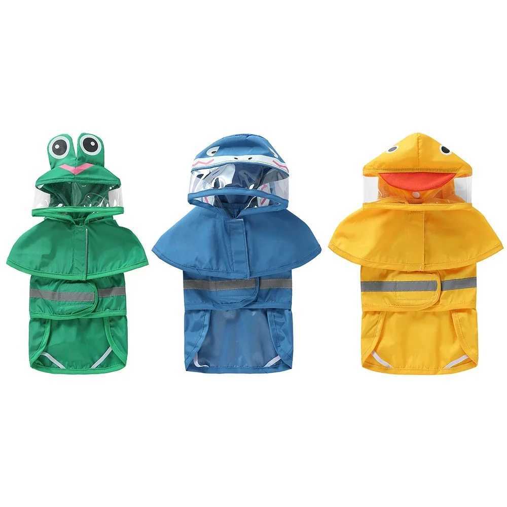 Pet Dog Duck Shark Frogs Shape Reflective Pet Raincoat for Dogs Hoodie Rain Poncho Outdoor Pet Rainwear Bulldog Rain CoatXJ250121