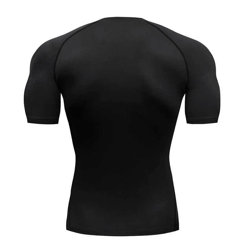 2024 Compression T Shirt Mens Short Sleeve Sport Tees Fitness Running Sportsear Mens Gym Elastic Quick Dry Jogging T-shirt Tops X250129