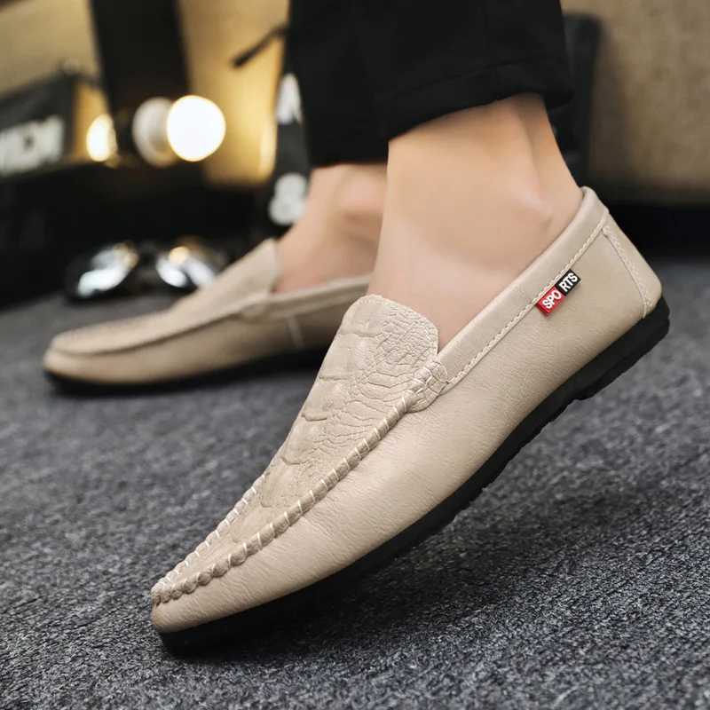Men Loafers Casual Shoes Boat Shoes Mens Mocassins 2023 New Fi Driving Shoes Slip Walking Flats Leather Mocassin HommeXJ250118