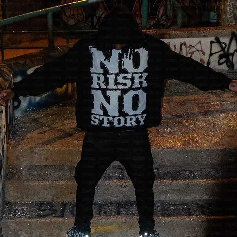 Harajuku oversized letter printing streetwear hoodie retro streetwear top sweater gothic hoodie womens Y2K clothing W250117