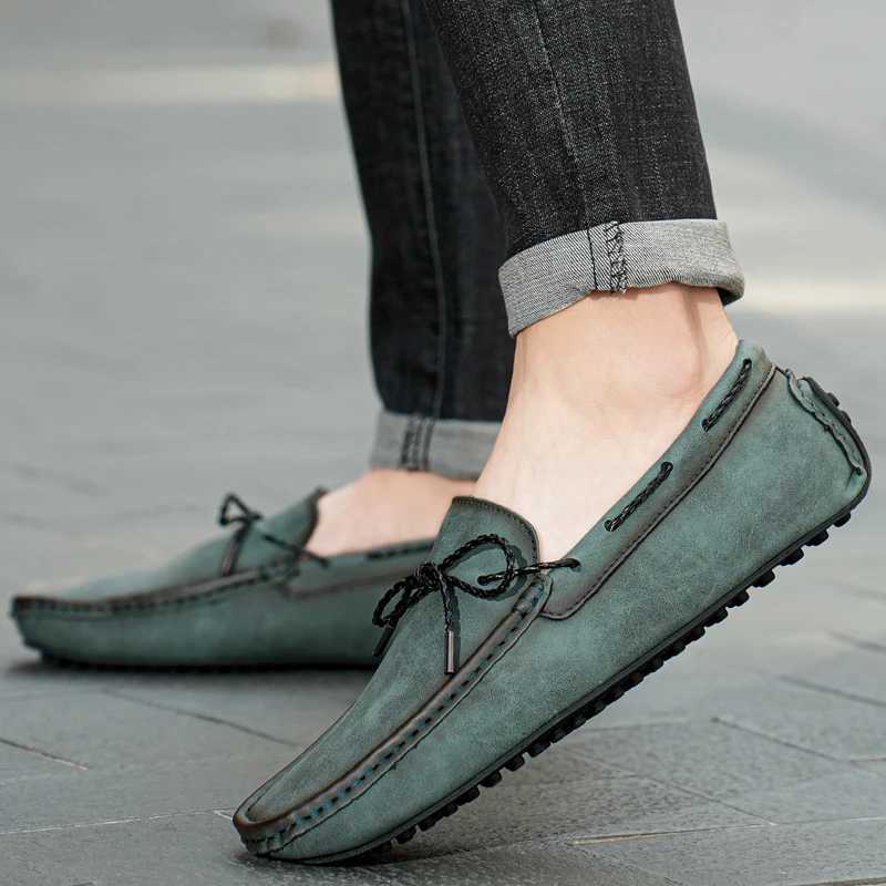 Men High Quality Leather Loafers Men Slip Casual Shoes Mens Flats Fi Men Shoes Male Driving Shoes Size 38-49XJ250118