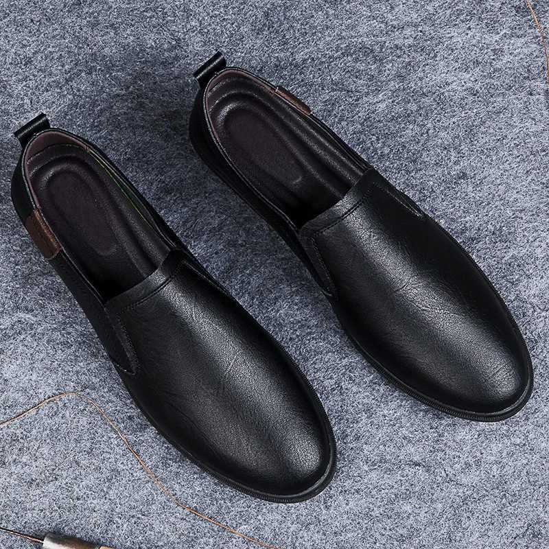 High Quality Designer Shoes Men Slip- Leather Shoes Genuine Leather Casual Shoes Driving Moccasin N-slip Loafers Men FlatsXJ250118