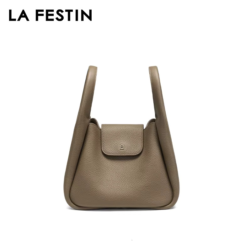 LA FESTIN Original Handbag Women Bucket Bags Designer Shoulder Crossbody 2024 New Ladies Leather Bag