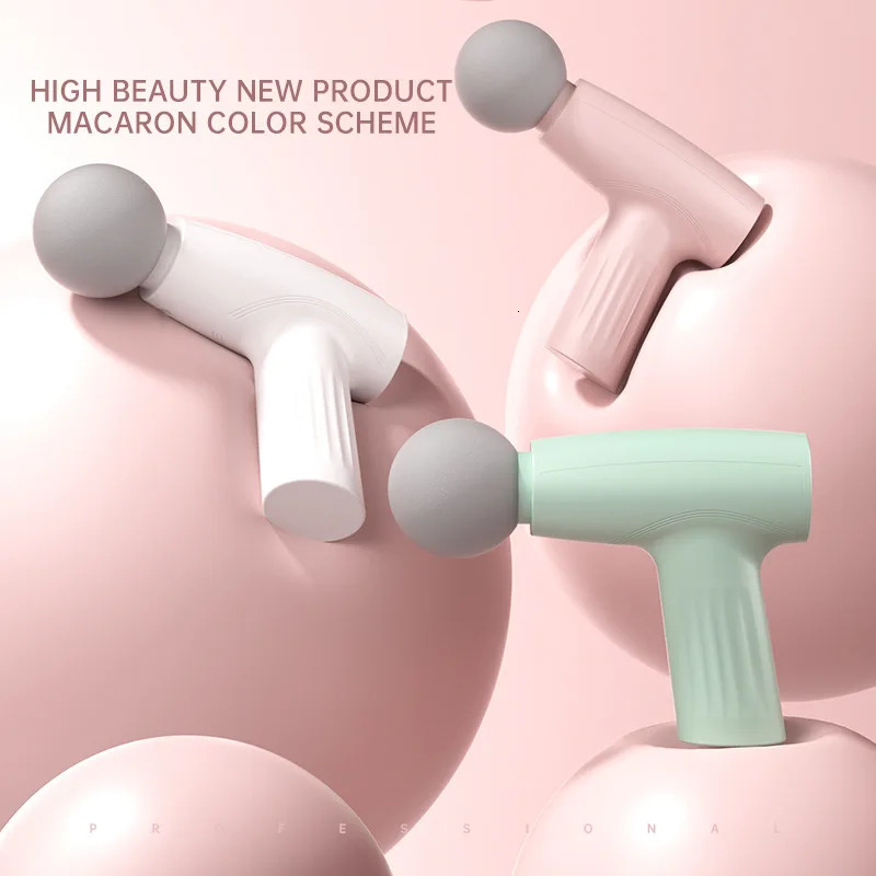 Mini Pink Muscle Massage Gun Deep Tissue Handheld Therapy Fascia Massagegun Massagers 250108