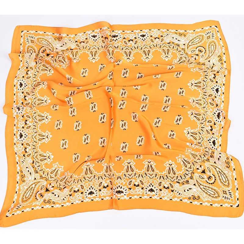 New Paisley Bicolor Small Cashew Fruit Satin Silk 70 Scarf Wholesale Small Scarves W250118