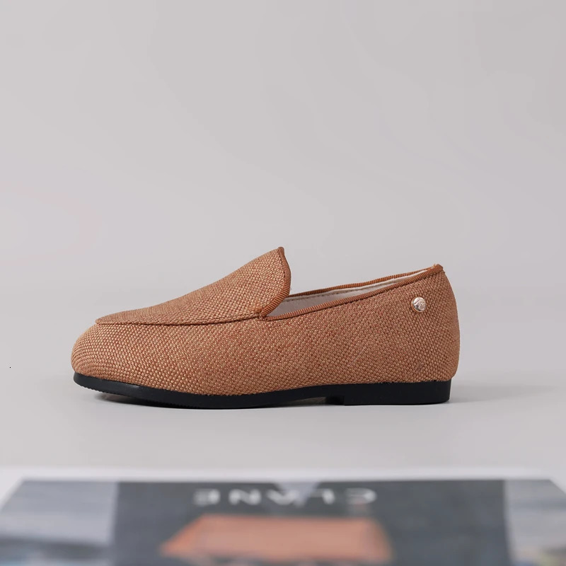 Spring Kids Shoes Children Slip On Casual Shoes Baby Girls Fashion Loafers Toddler Almond Flats Boys Moccasin Soft Shoes 250121