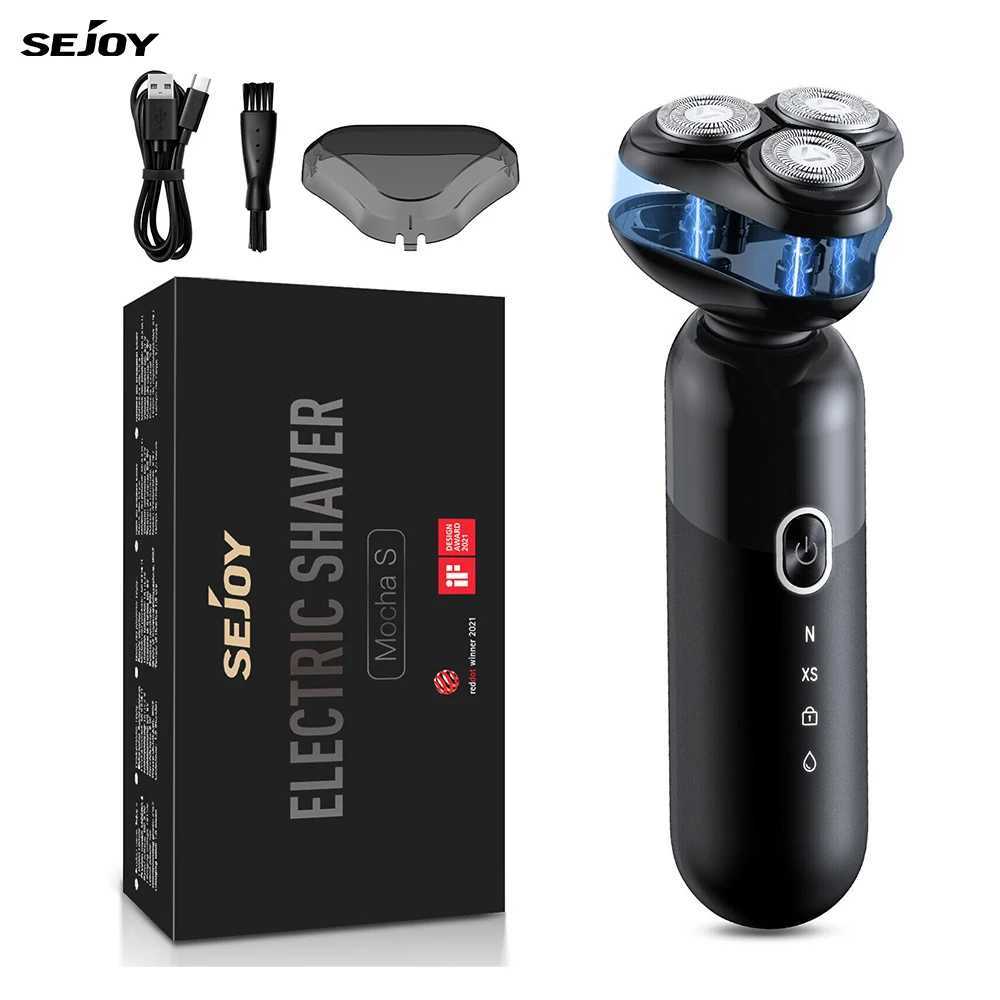 Sejoy Electric Shaver For Men Magnetic 3d Floating Cutter Head Razor Wet Dry Rechargeable Beard Trimmer Mens Electric ShaverW250117