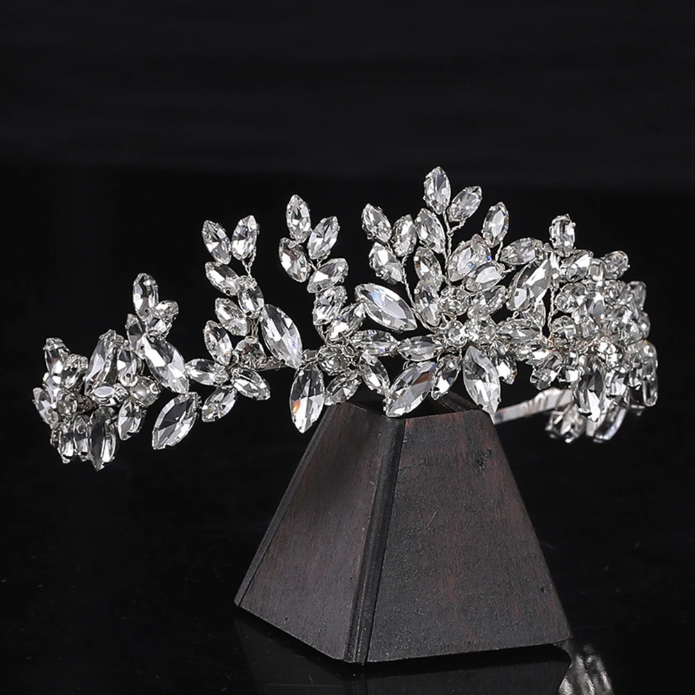 Bridal Headband Handmade Rhinestone Flower Hairband Crystal Wedding Fashion Headdress Women Party Gift Hair Hoop 250118