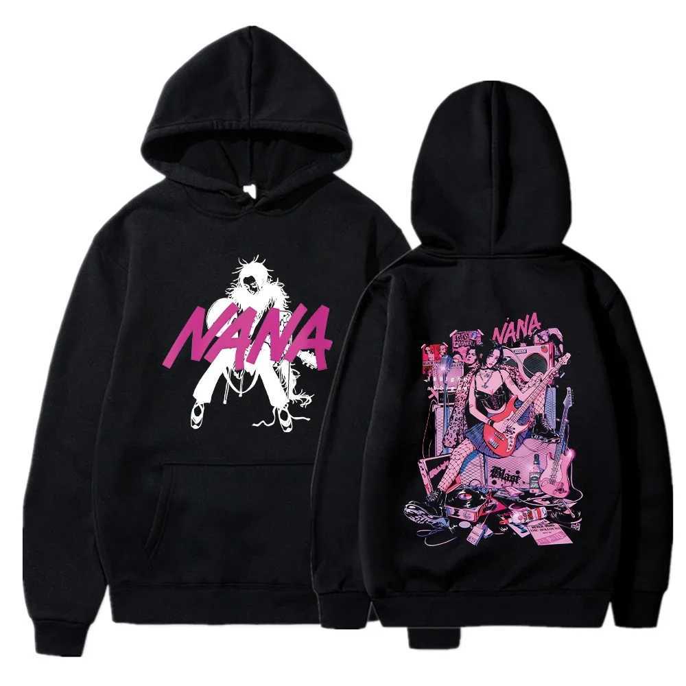 Mens and womens Nana print hoodies long sleeved sweaters retro style Y2K Harajuku aesthetic neutral W250117