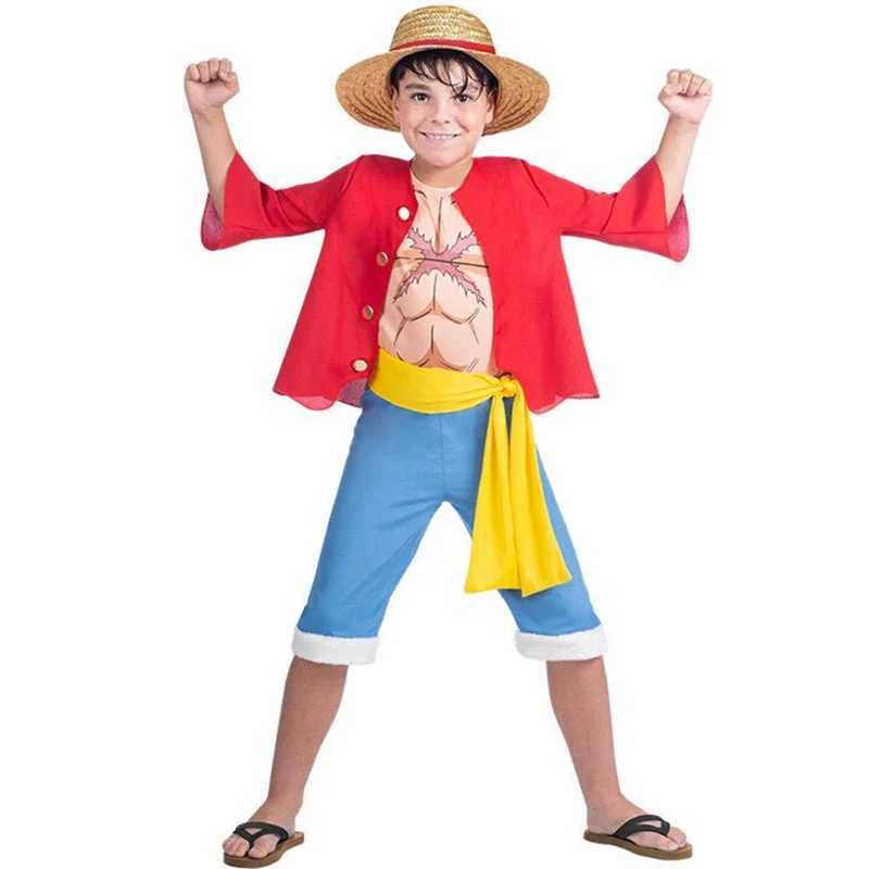 Anime Boy Roronoa Zoro Cosplay Straw Hat Muscle Luffy costume for Children W250117