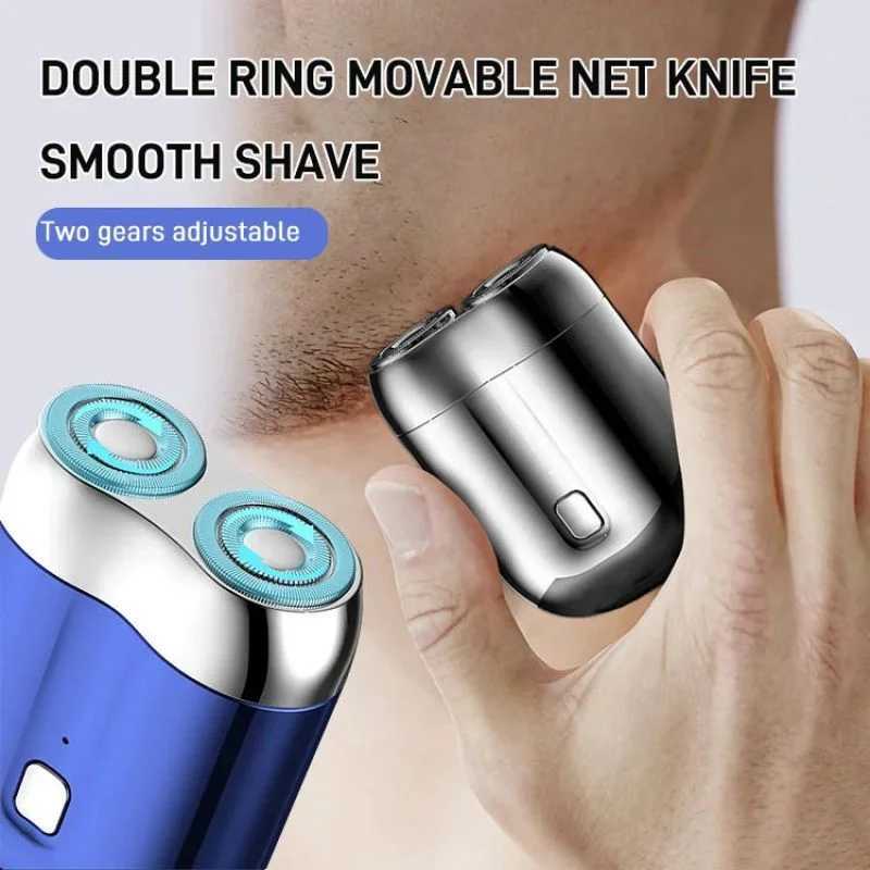 Double-headed Mini Magnetic Shaver Type-C Charging Silent Washable Electric Shaver Portable Men Women Electric Razor NewW250117
