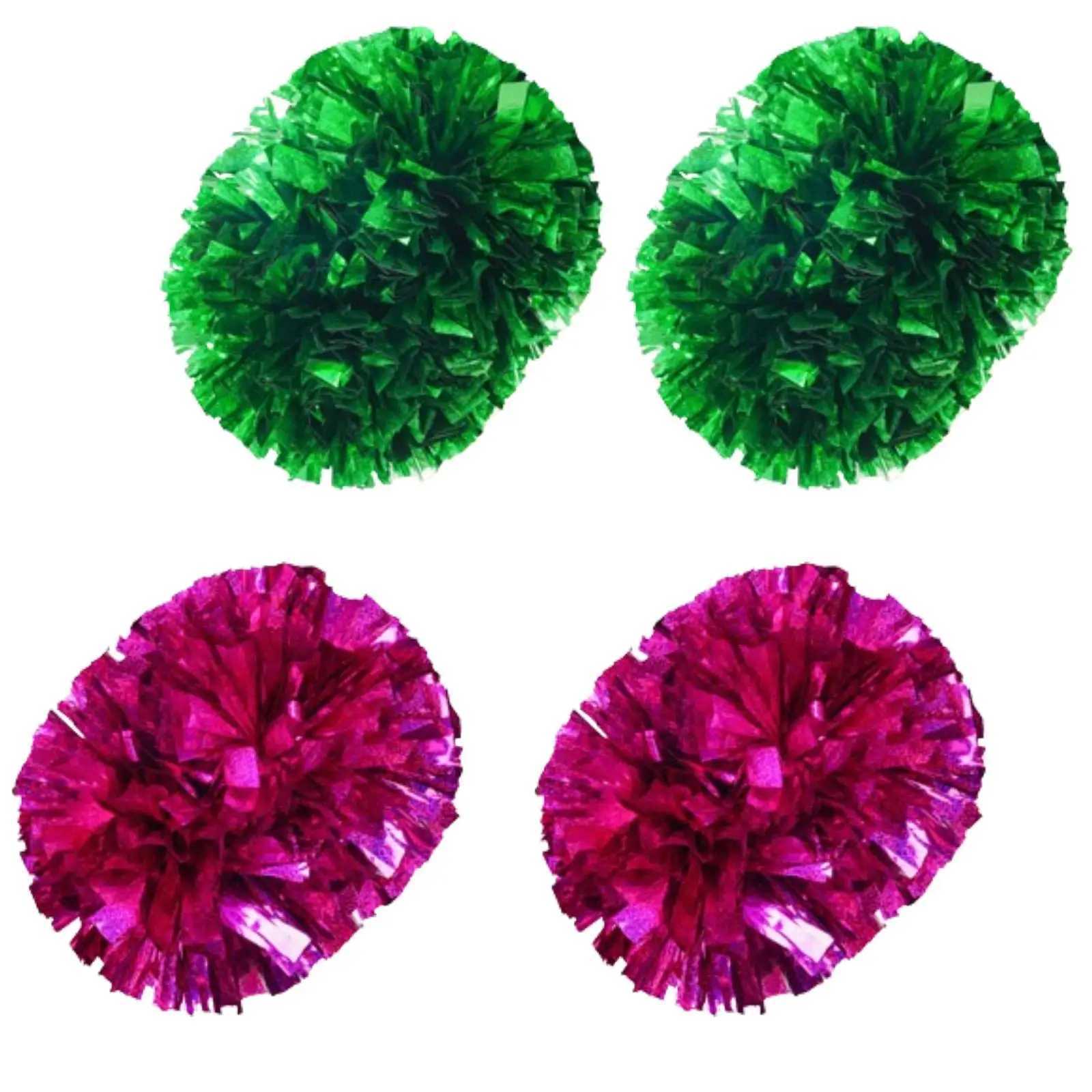 2x Cheerleading Pom Poms Cheerleading Accessories 6 Inches Shiny Cheer PomsW250121