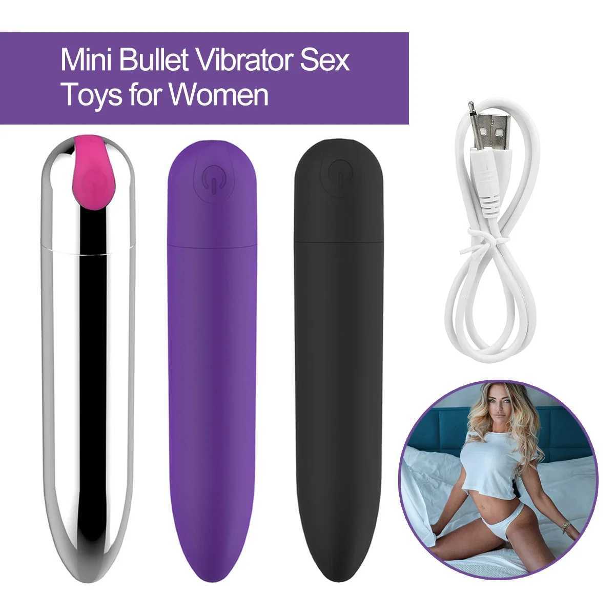 Mini bullet vibrator sex toy for women 10 speed powerful vibration USB charging G-spot massage adult toy W250117