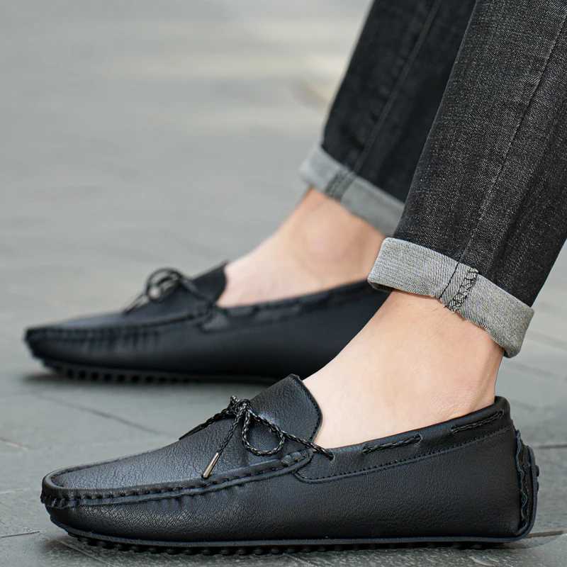 Men High Quality Leather Loafers Men Slip Casual Shoes Mens Flats Fi Men Shoes Male Driving Shoes Size 38-49XJ250118