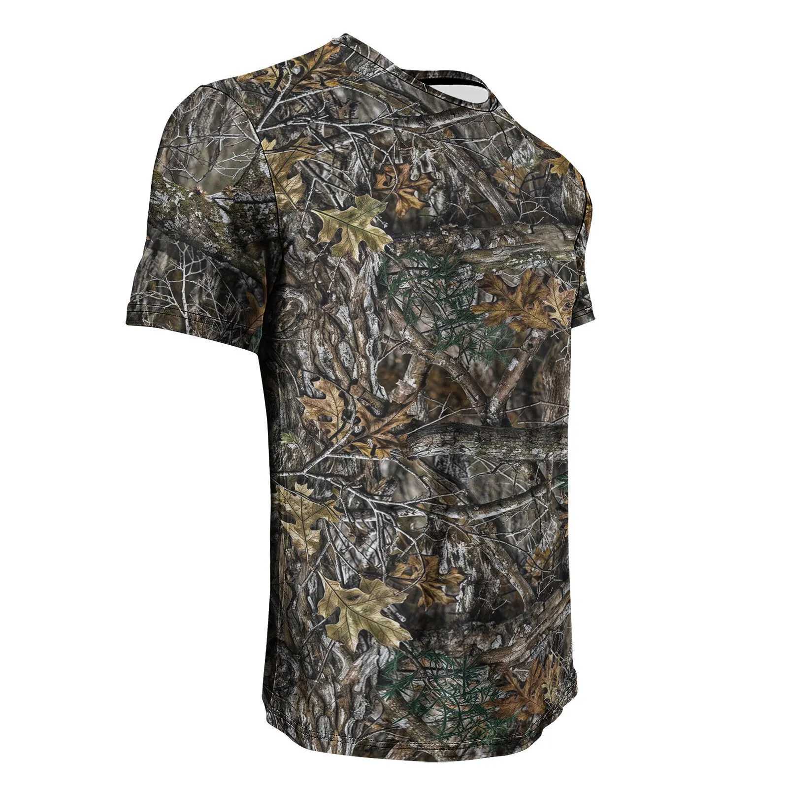 Outdoor Ropa Hombre Mens T-shirt Y2K Tree Camouflage Street Clothing Harajuku Clothing Printed Casual Top W250117
