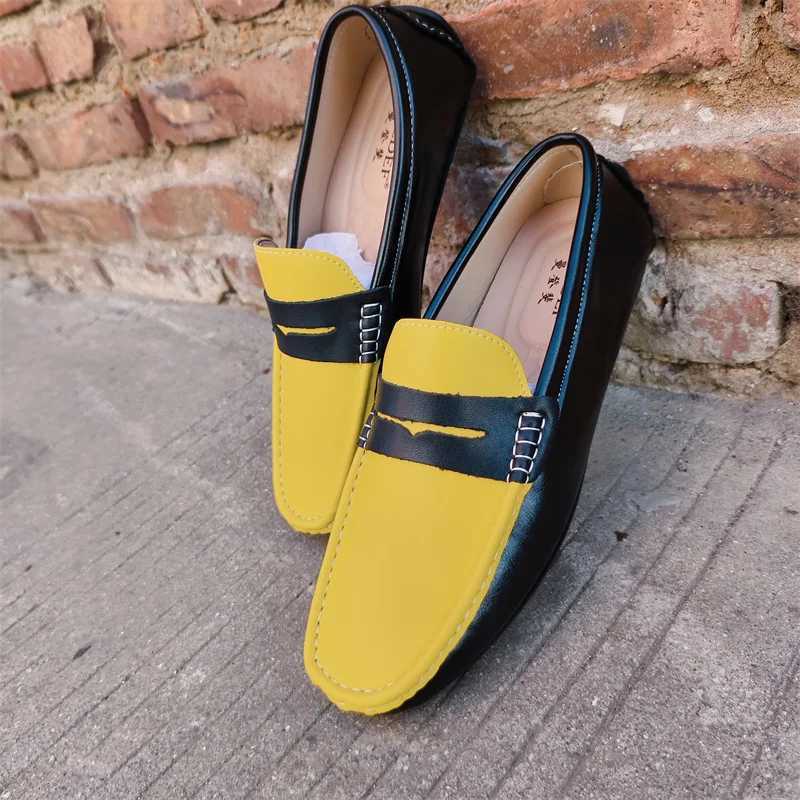 Mens Shoes Casual Luxury Formal Mens Loafers Italian Breathable Boat Shoe Male Flat Casual Driving Shoes Man FootwearXJ250118