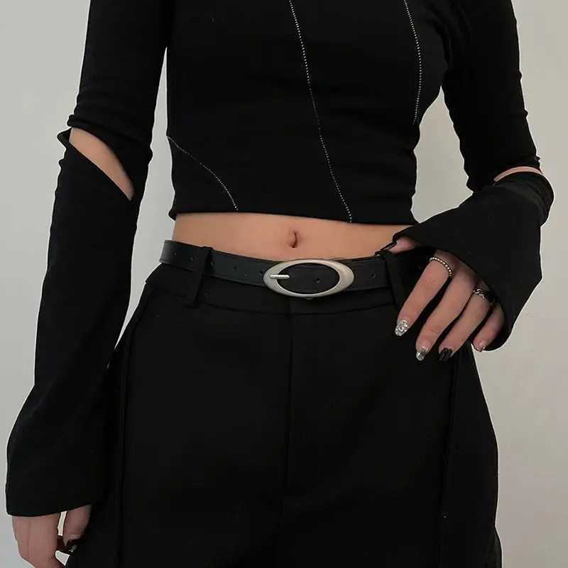 Niche belt female 2023 summer new korean hundred with jeans belt premium sense belt design black W250120