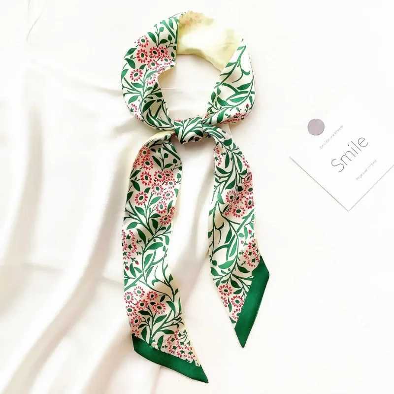 130CM New Korean Version Fresh And Original Style Flower Bird Womens Decoration Ribbon Hair Band Small Scarf Neck Scarf W250118