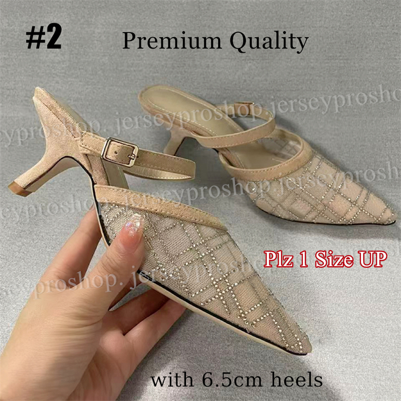 Premium Fashion Women's Rhinestone Heels Mesh Surface Sandals for Women with 6.5cm/9.5cm High Heels