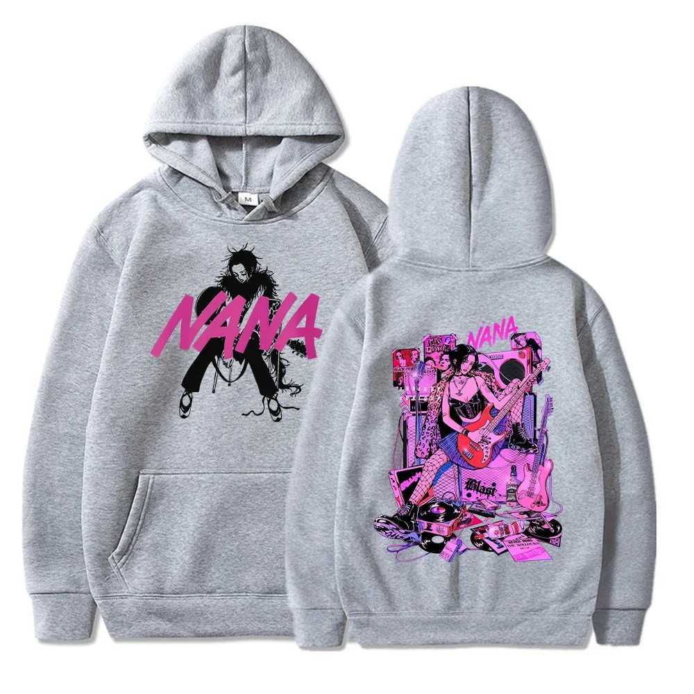 Mens and womens Nana print hoodies long sleeved sweaters retro style Y2K Harajuku aesthetic neutral W250117