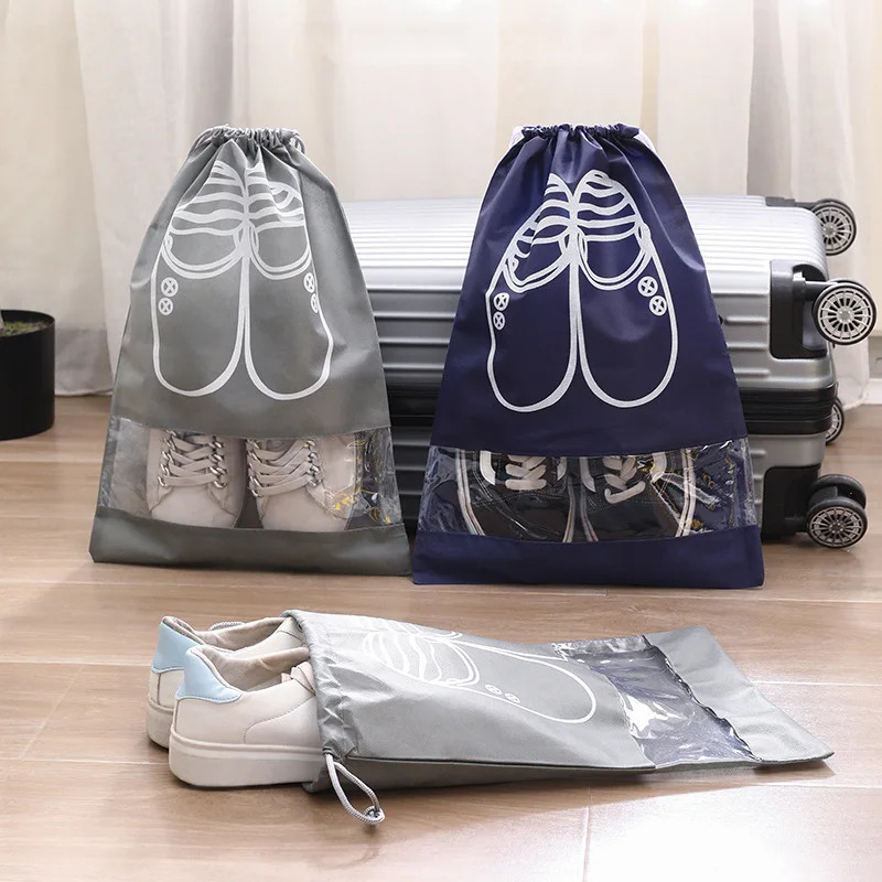 Drawstring Waterproof Swimming Bags for Women Traveling Portable Shoe Storage Bag NonWoven Tote Organizer Pouch High Quality 250121