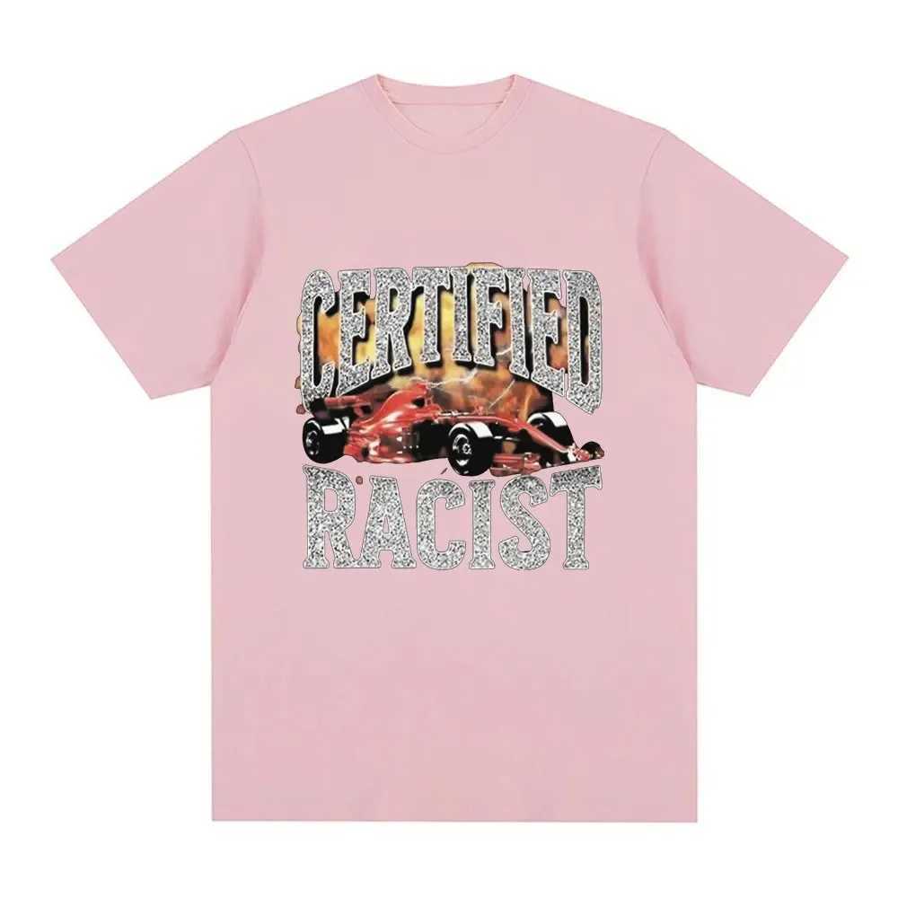 Certified Race Car Funny Graphic T-Shirt Men Fashion Vintage Short Sleeves T-shirts Cotton Casual Oversized Tee Shirt Streetwear W250117
