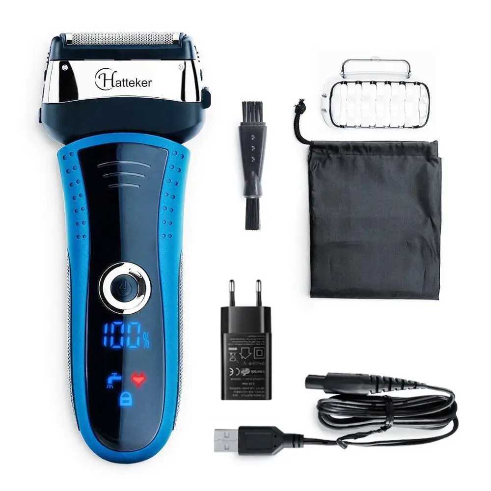 3D Beard Electric Shaver For Men Wet Dry Facial Electric Razor Foil Shaving Mane For Men RechargeableW250117