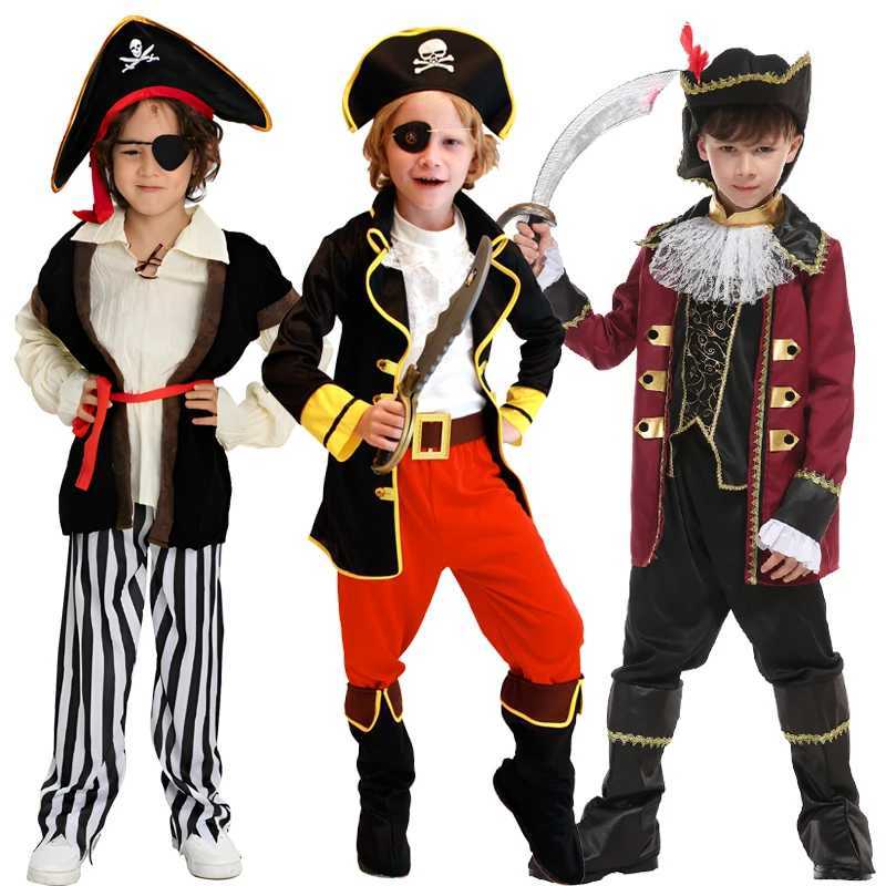 Childrens Halloween Pirate Costumes for Boys Kids Children Pirate Costume Fantasy Kids Cosplay Clothing W250117