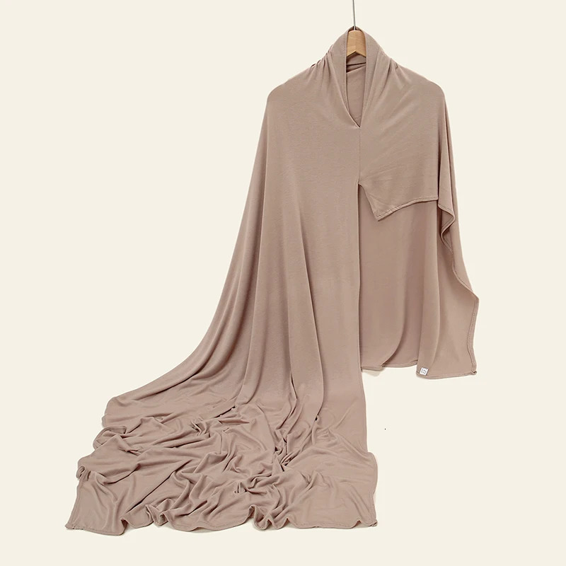 Fashion Modal Jersey Hijab Instant Scarf Muslim Woman Bonnet Hijab Shawl Lady Soft Long Wraps Church Prayer Turban Headband 250121