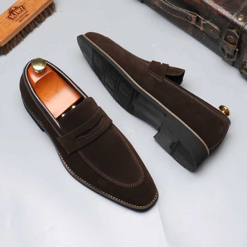 Mens Casual Business Shoes Mens Classic British Style Penny Loafers Fi Party Wedding Flats for MenXJ250118