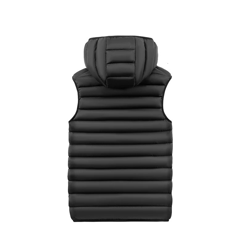 Men Autumn Casual Sleeveless Vests Jacket Mens Waistcoat Winter Fashion Waterproof Outwear Detachable Hat Vest Jackets Male 250114