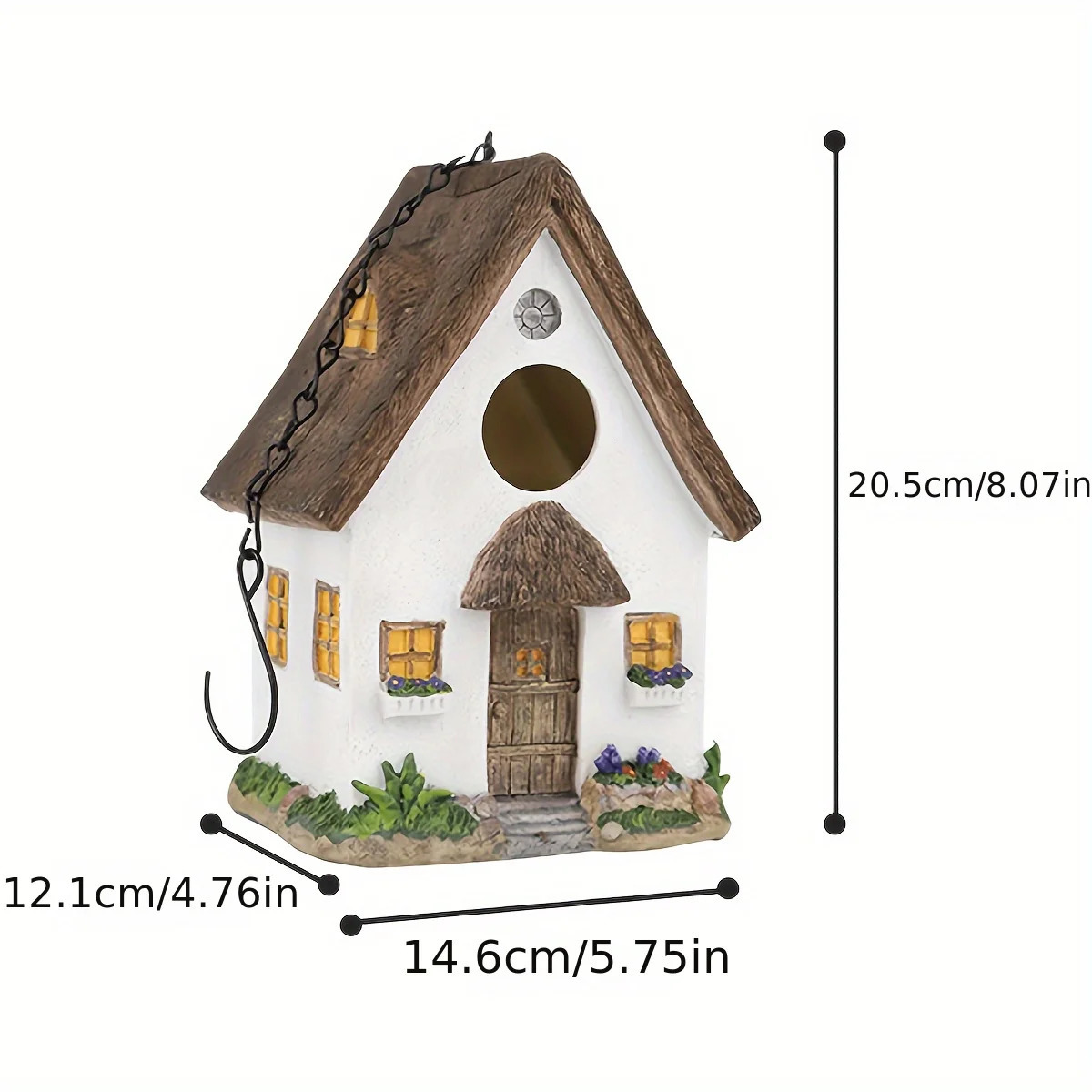 Outdoors Decorative Bird House Hanging Birds Feeder Resin Yard Country Crafts Landscape Ornaments Bird Parrot Nest Box 250121