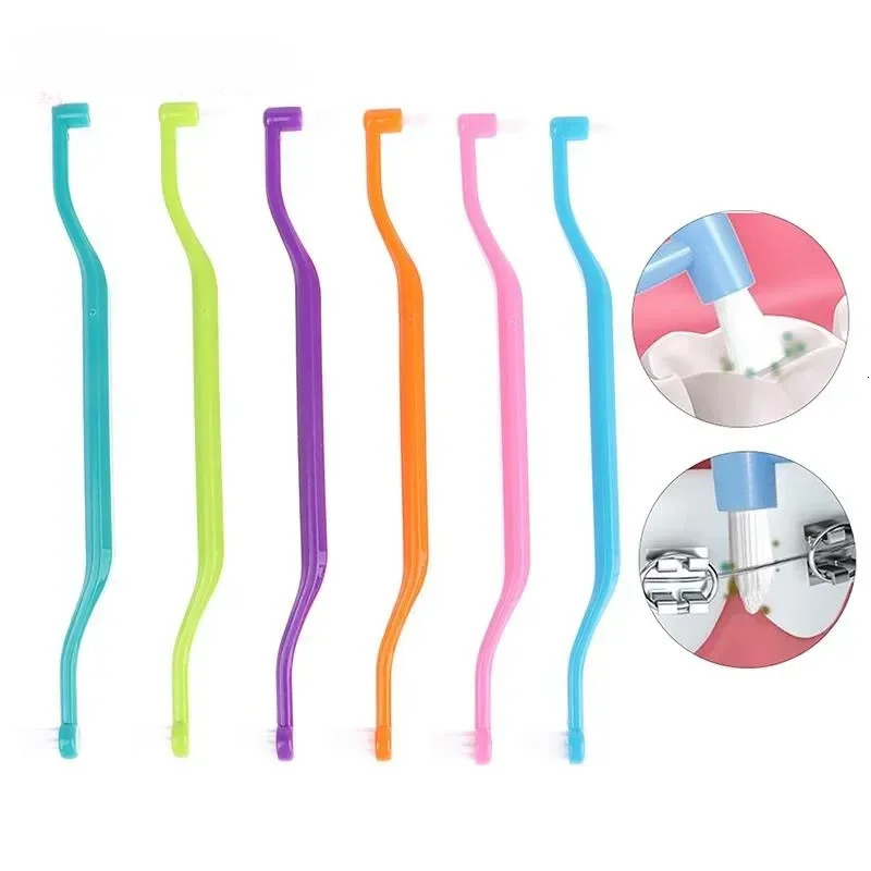 Orthodontic Interdental Brush DoubleBeam Soft Teeth Cleaning Toothbrush Oral Care Tool Small Head Hair Implant Adult 250115