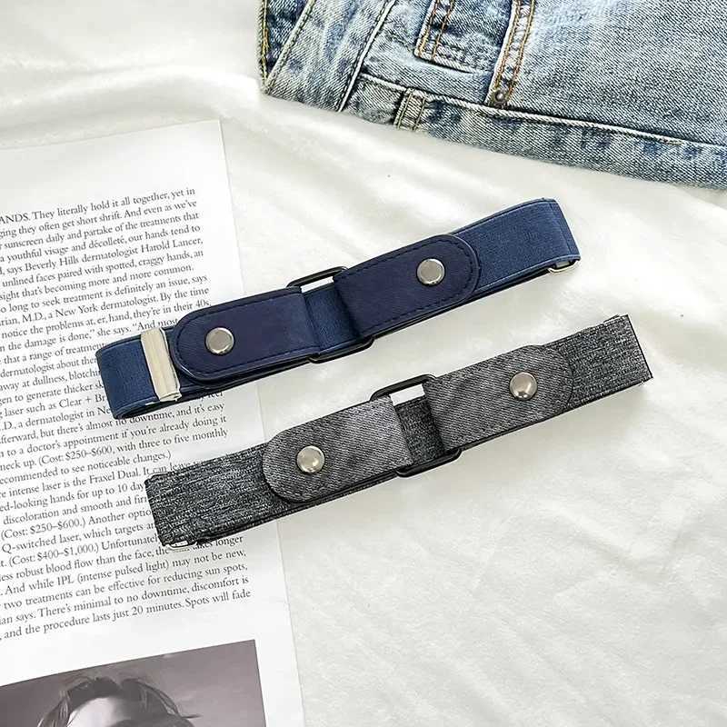 New Adjustable Stretch Elastic Waist Band Invisible Belt Buckle-Free Belts for Women Men Jean Pants Dress No Buckle Easy To Wear W250120