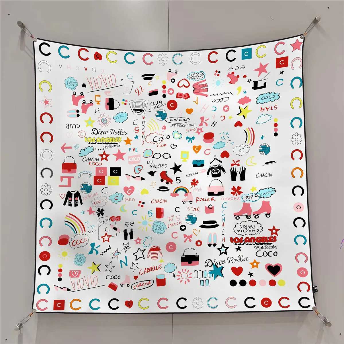90Cm Autumn New Clothes Bag Small C Twill Silk Womens Decoration Sunscreen Shl Large Square Scarf Headscarf Scarf W250118