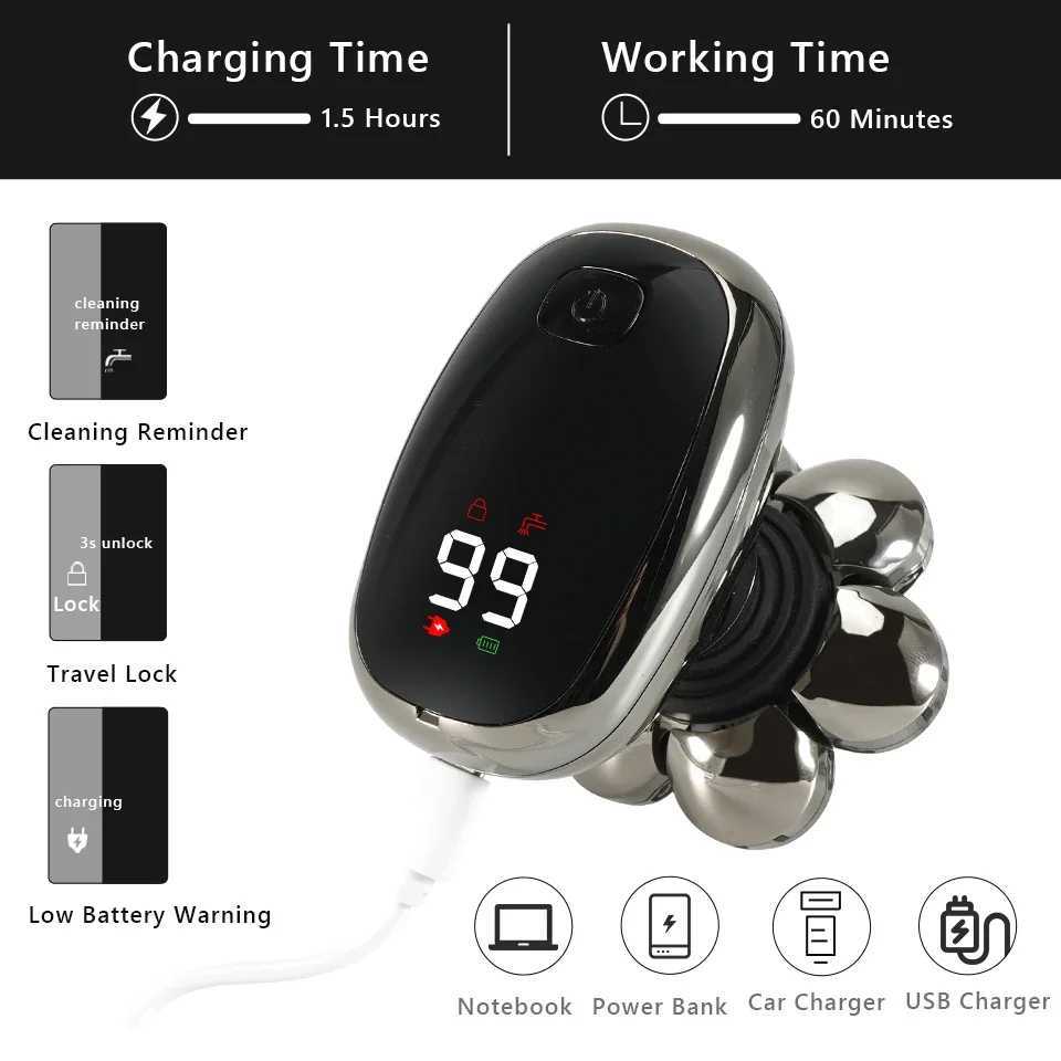 Electric Razor Multifunction USB Charge Trimmer Men NEW Shaver For Men 7D Independently 7 Cutter Floating Head WaterproofW250117