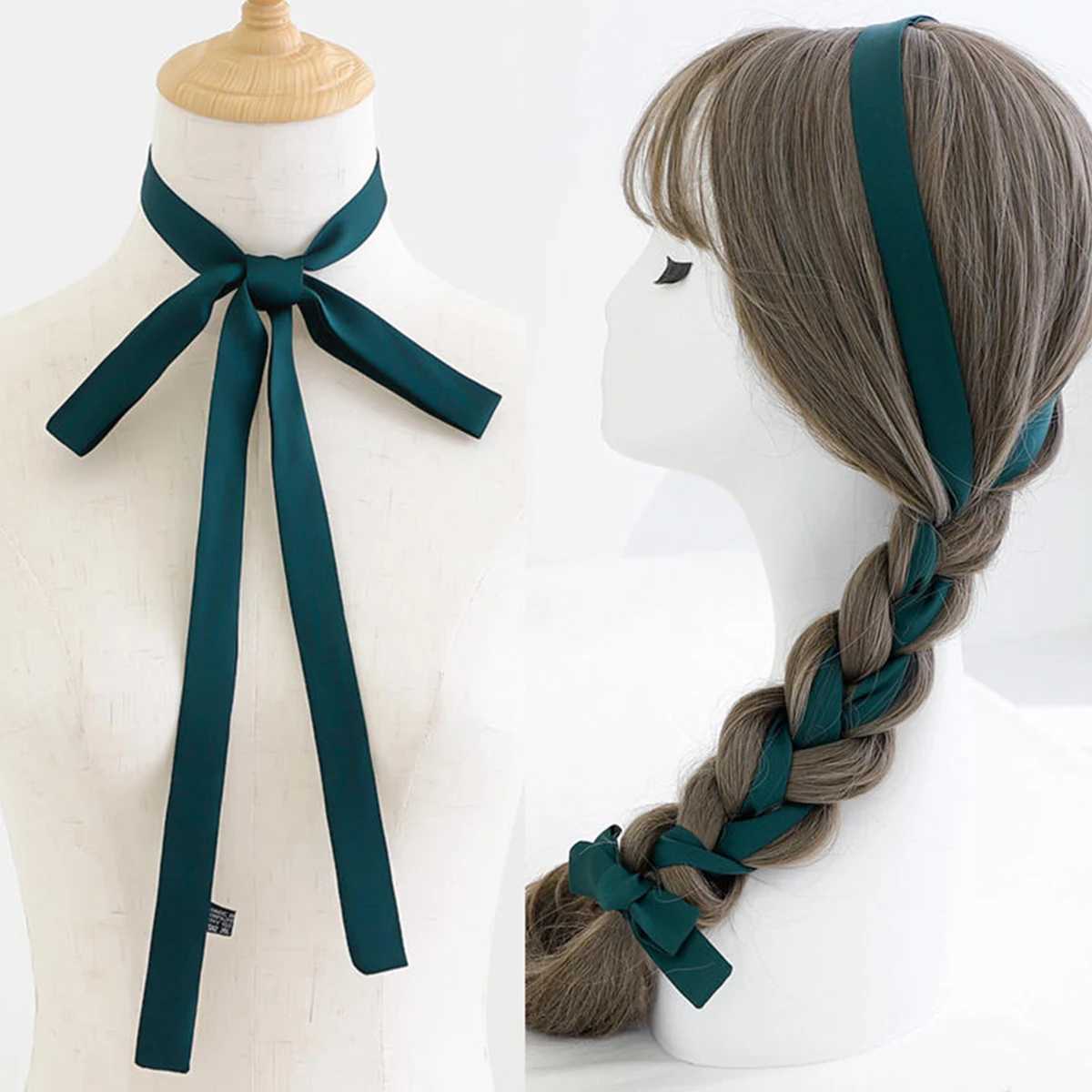 2*160cm Womens Skinny Silk Scarf Long Hair Strip Silk Ribbon Small Neck Scarves Bag Handle Ribbon Scarf Kerchief Ladies Tie W250118