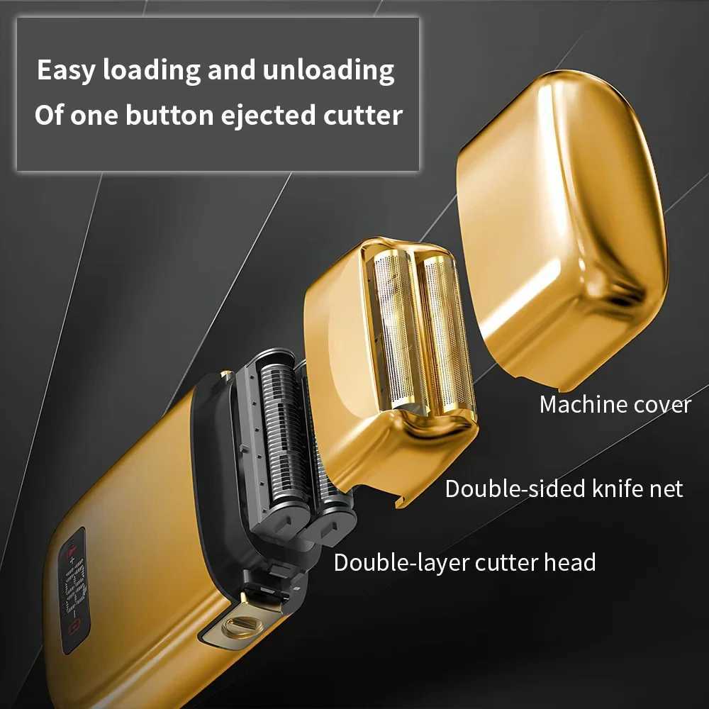 Kemei KM-TX3 Electric Shaver Mens Shaver Beard Trimmer Head Shaving Beard Trimmer LCD Electric Shaver ReciprocatingW250117