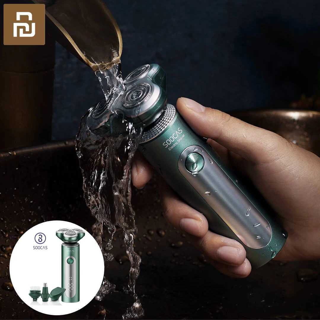 Youpin SOOCAS S5 Electric Shaver Hair Trimmer 4in1 Hair Clipper Nose Hair Trimmer Facial Cleaning Brush Type-c Rechargeable IPX7W250117