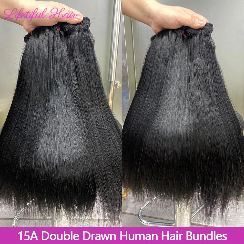 15A Double Drawn Hair Bundles Straight Vietnamese Raw Hair Bundles Human Hair Extensions 20 22 24 Inch Tissage Humain Hair 250121