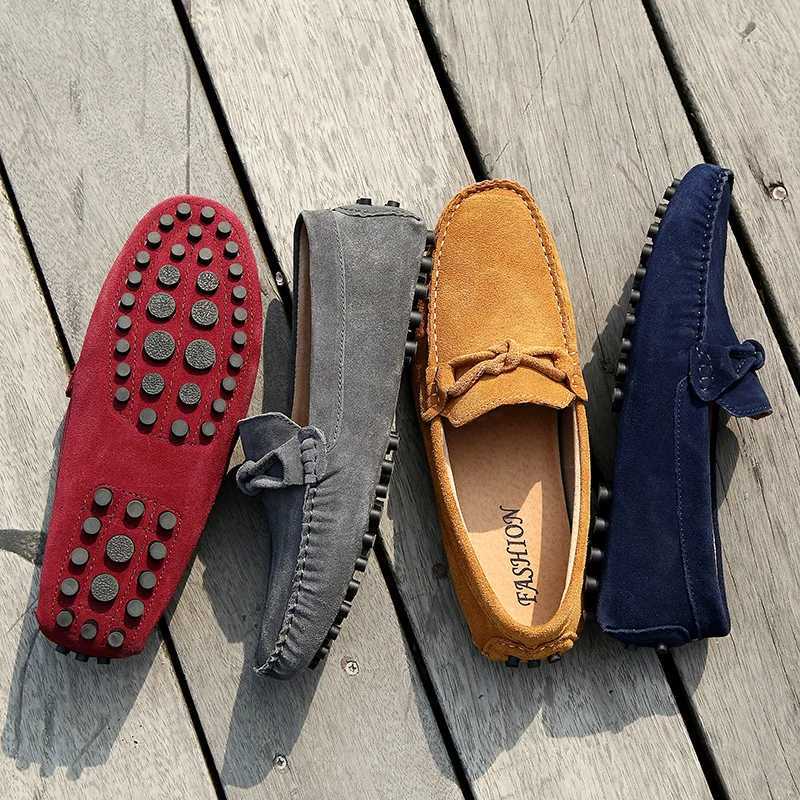 Men Loafers Walking Footwear Men Comfy Boat Casual Shoes Men Comfy Suede Shoes Men Flat Designer Shoes Italian Shoes LightweightXJ250118