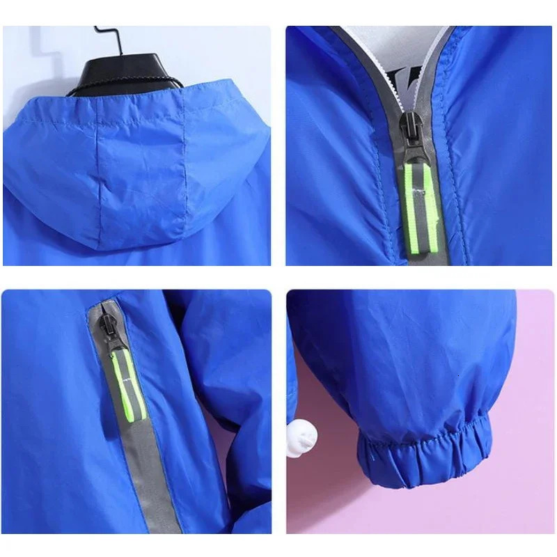 Men Women Teens Quick Dry AntiUV Thin UltraLight Reflective Camping Hiking Fishing Running Jacket Skin Coat Windbreaker S7XL 250122